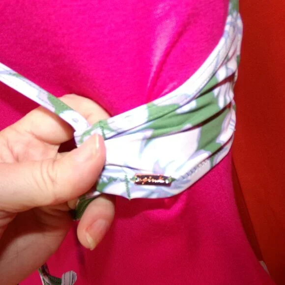 VS Pink Crossover Waist High Rise Bikini Bottom Sz L - Picture 5 of 12